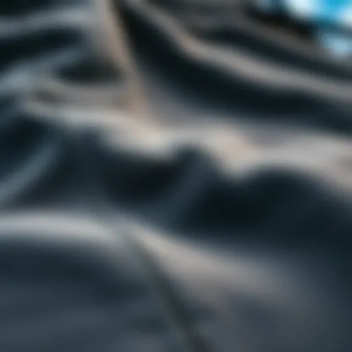 Close-up of Patagonia surf shorts showcasing unique stitching and fabric texture