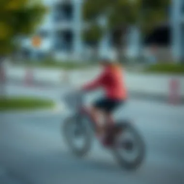 Enjoying the Ride on a Pedego Cruiser Rider enjoying a smooth journey on the Pedego Cruiser Electric Bike