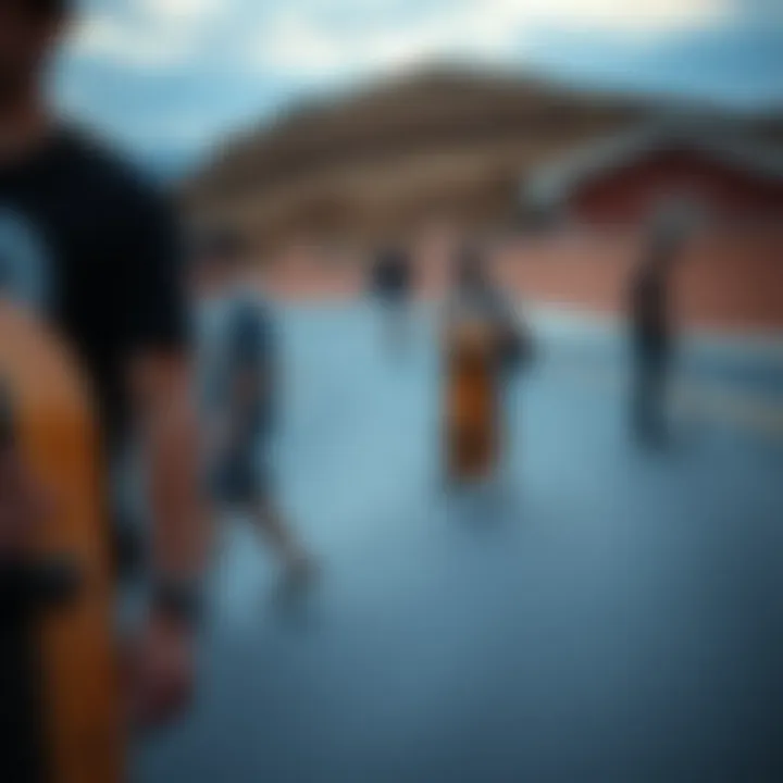 A group of longboard enthusiasts sharing experiences