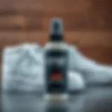 Bottle of Crep Protect with clean white sneakers in the background