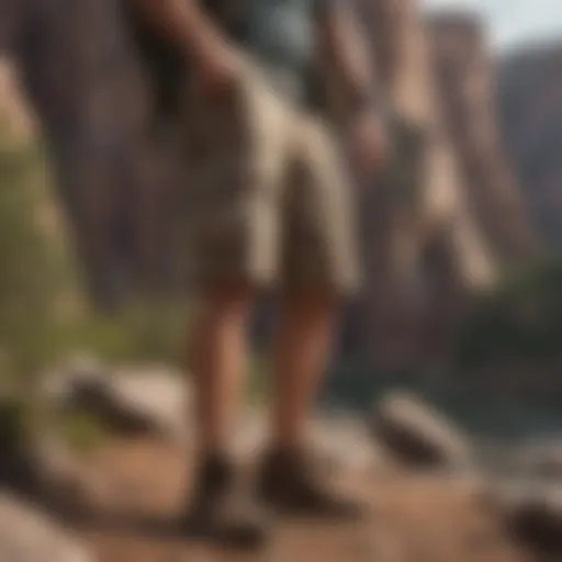 Exploring the rugged terrain in Realtree cargo shorts