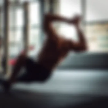 Athlete performing a deep stretch for muscle recovery