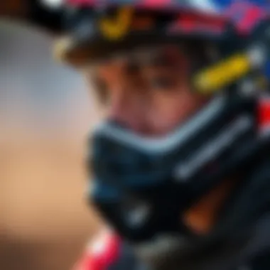 Close-up of a racer’s gear highlighting the latest technology