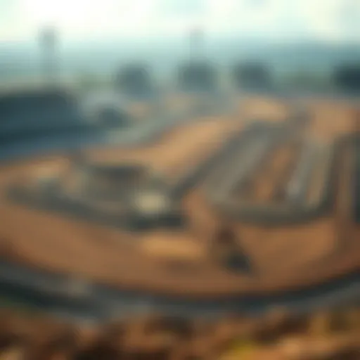 Stunning view of the Supercross track layout showcasing technical features