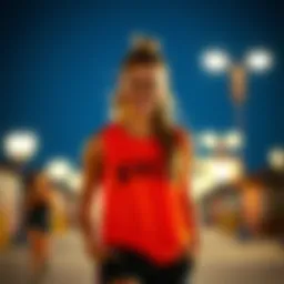 Stylish RVCA muscle tank design showcasing vibrant colors