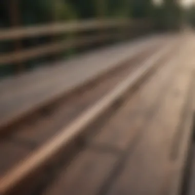 Different materials used in Santa Cruz deck rails displayed together