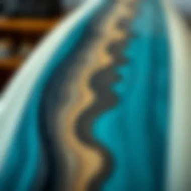 Detailed view of the Sector 9 Fat Wave showing its unique design and craftsmanship