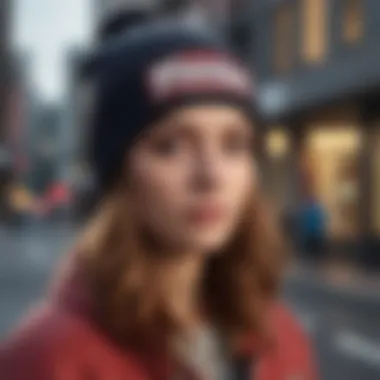 Thrasher Beanies in Skate Culture A group of skateboarders wearing Thrasher beanies in an urban setting