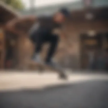 Skater Performing Tricks in Vans Footwear Skater performing tricks in Vans footwear
