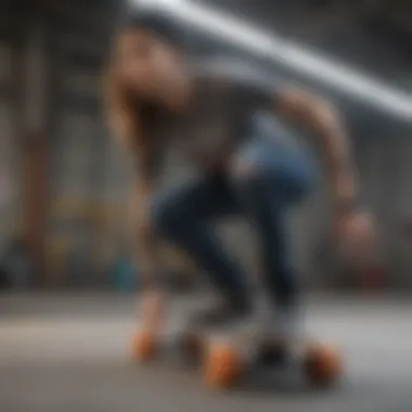 Skaters with Personalized Skateboard Decks Group of skaters showcasing their personalized decks