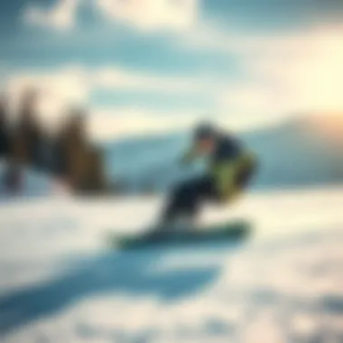 Snowboarder wearing DC Shoes on the slopes