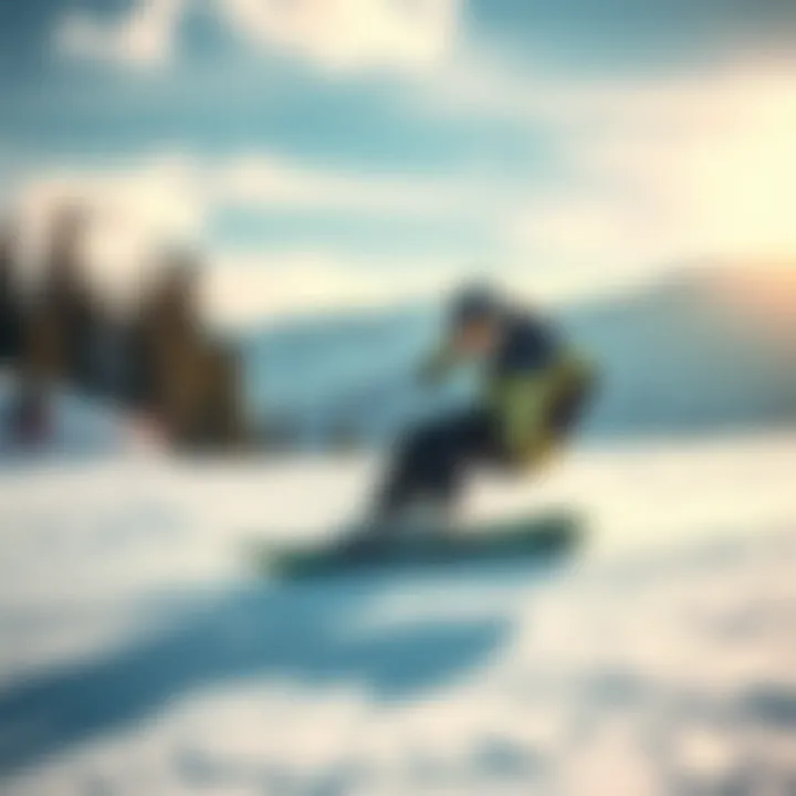 Snowboarder wearing DC Shoes on the slopes