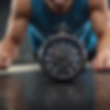 Measuring Speed Training Performance An athlete measuring speed performance with a stopwatch.