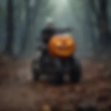 Imaginative Fusion of Halloween and Extreme Sports An imaginative fusion of Halloween and extreme sports elements in a visually striking design.