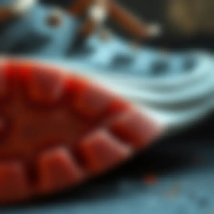 Close-up of Stefan Janoski Max shoe materials