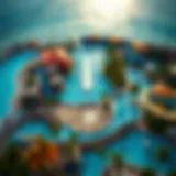 A breathtaking aerial view of Surf Lagoon Waterpark showcasing its vibrant attractions