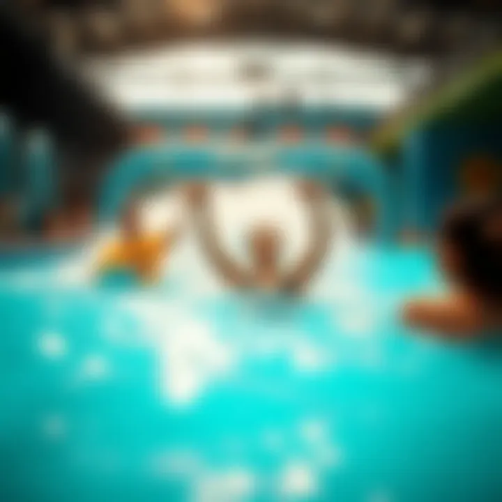 Thrilling Wave Pool Experience at Surf Lagoon Visitors enjoying a thrilling wave pool session, highlighting community engagement