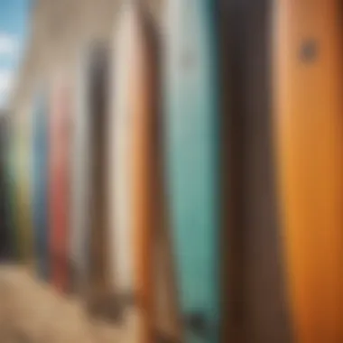 Vibrant Surfboard Wall Hanger Stylish surfboard wall hanger showcasing a vibrant design