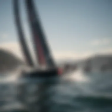 Team Oracle USA in action during a competitive sailing event