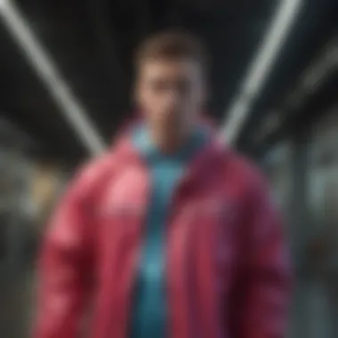 Action shot of athlete wearing the Teddy Fresh Windbreaker in a dynamic environment