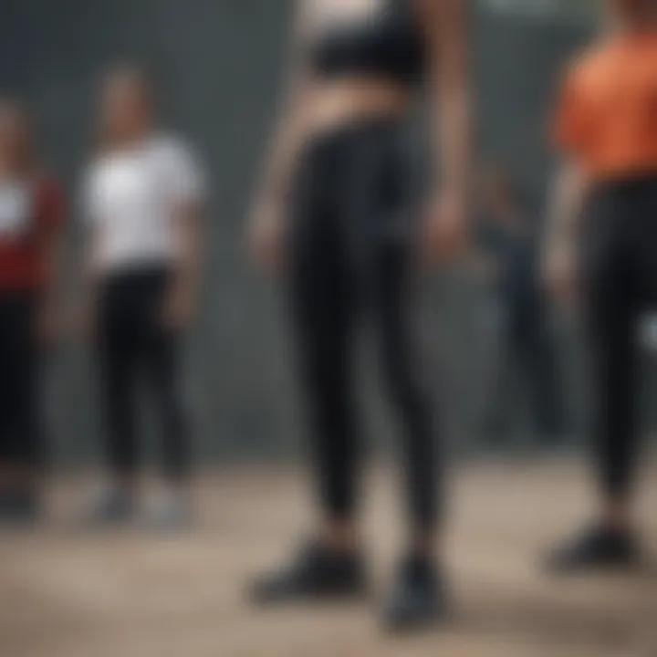 Group of athletes wearing all black Adidas pants in a dynamic outdoor environment.