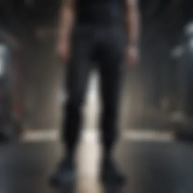 Functionality in Extreme Sports All black Adidas pants being used in an extreme sports setting.