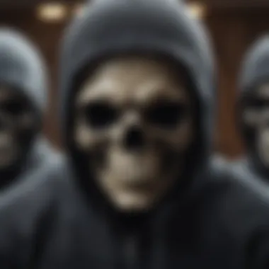 Extreme Sports Community Embracing Skull Hoodies Group of extreme sports enthusiasts wearing skull hoodies