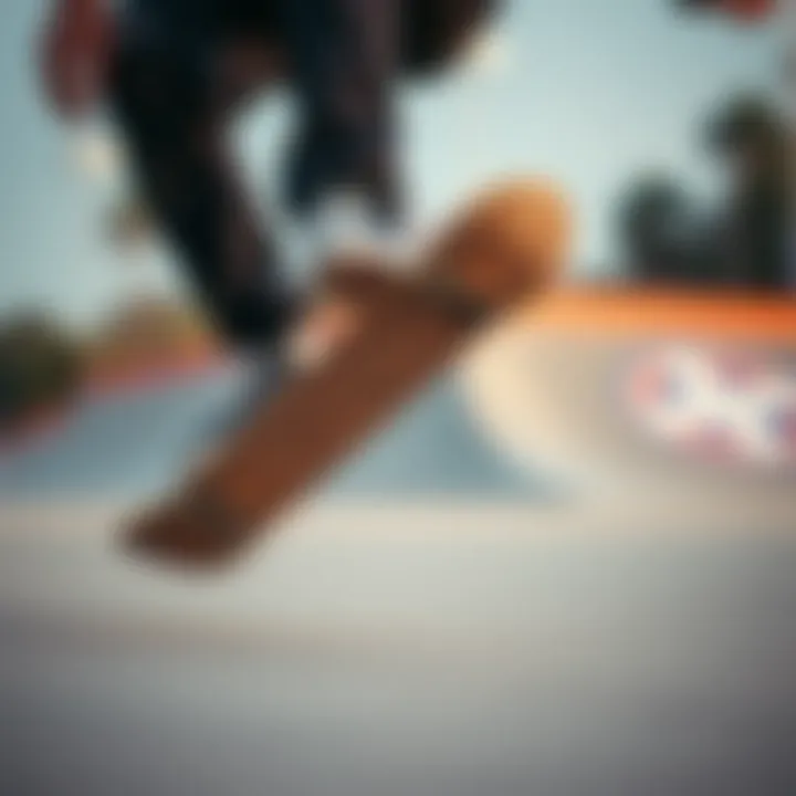 Skater performing tricks while wearing Lakai shoes emphasizing performance