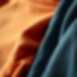 Close-up view of various sweatshirt fabrics