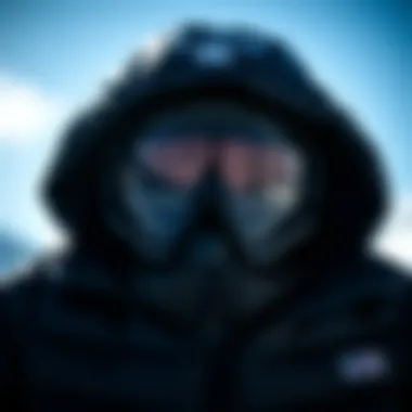 Close-up of high-quality materials used in the puffer jacket