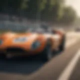 A vintage racing car showcasing motorsport history