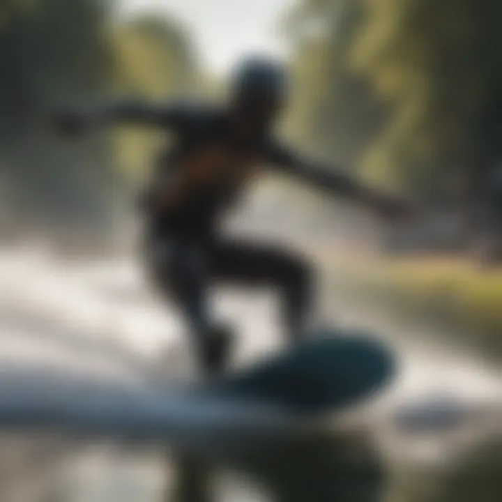 An experienced rider demonstrating advanced tricks on a wakeboard