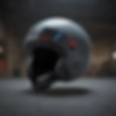 Aerodynamic Design of Slim Skateboard Helmets A close-up view of a slim skateboard helmet showcasing advanced aerodynamics.