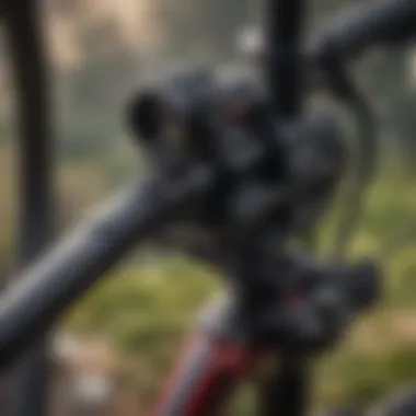 Close-up of mountain biking gear and equipment