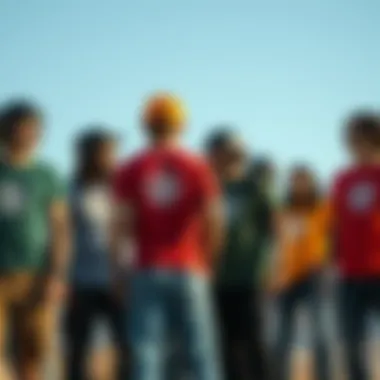 Group of extreme sports enthusiasts wearing the Element Shirt, emphasizing community and culture.