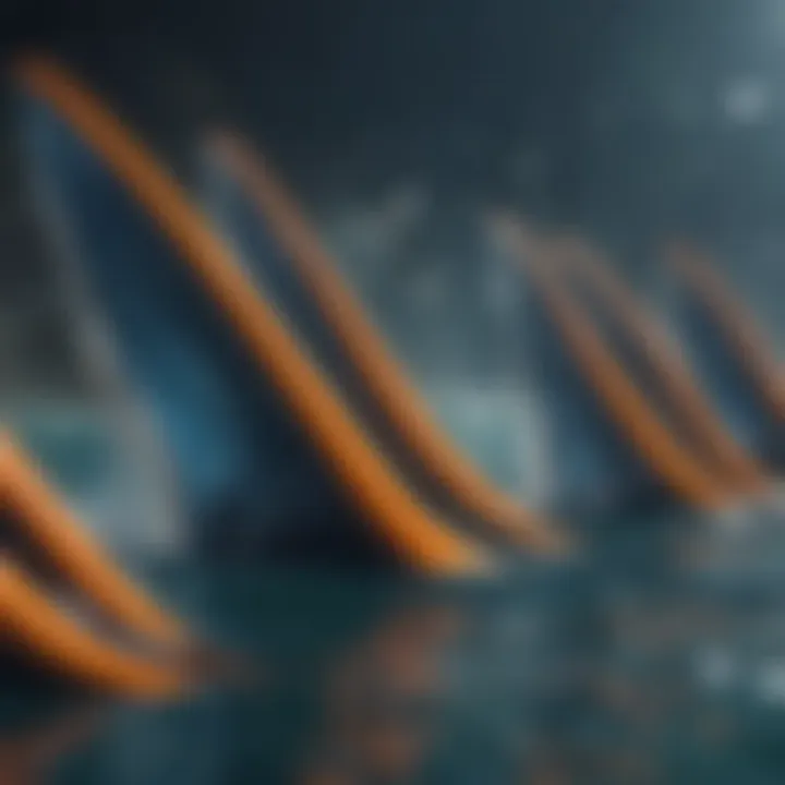 Close-up of swim fins demonstrating their design and material for optimal performance