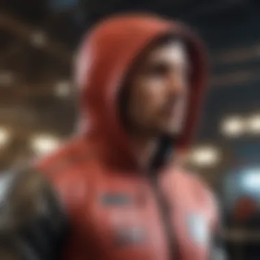 Boss Hoodies in Action: Extreme Sports Performance Dynamic athlete showcasing Boss hoodie during extreme sports