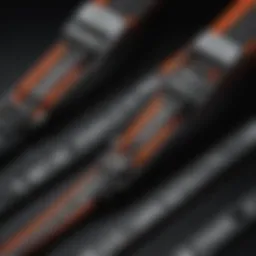 Close-up view of an automotive lanyard showcasing its intricate design and durable materials.