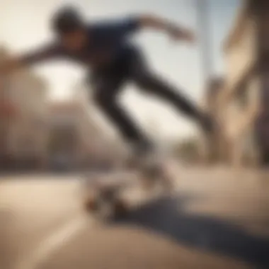 Dynamic skateboarding scene showcasing the thrill of the sport.