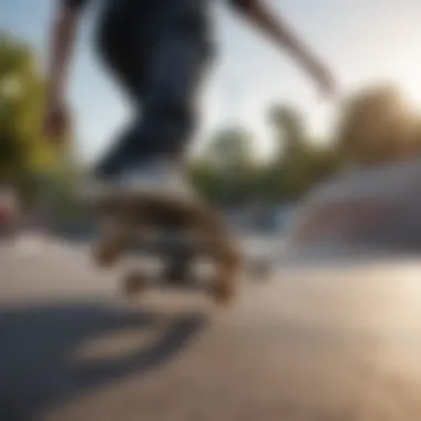 Capturing the Essence of Skateboarding A filmmaker capturing skateboard action with a camera