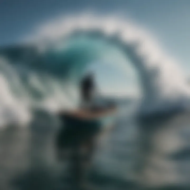 An artistic interpretation showcasing the influence of the wave in modern art