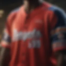 Classic baseball jersey showcasing team colors and logo