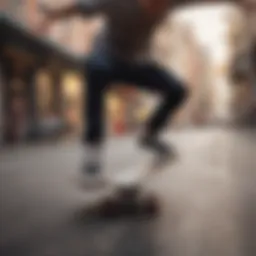 A skater experiencing a moment of exhilaration mid-air