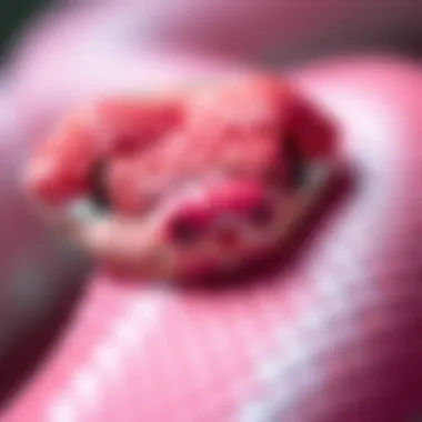 Intricate Pink Pit Viper Scales Close-up of pink pit viper scales