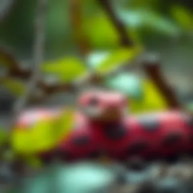 Pink Pit Viper in Natural Habitat Pink pit viper in its natural habitat