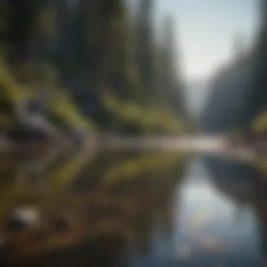 A serene moment of reflection at a scenic viewpoint on the trail