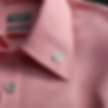 Exploring Fabric Choices for the Pink Button Down A close-up view of fabric textures used in pink button down shirts