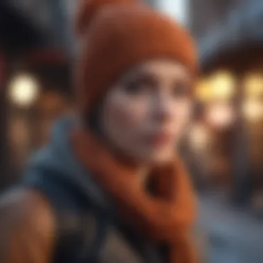 Fashionable Outfit with Beanie A fashionable outfit complemented by a slouchy beanie
