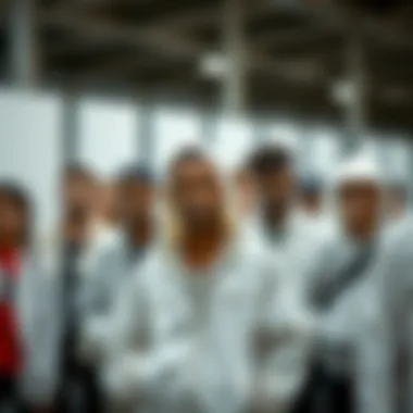 A diverse group of individuals showcasing different styles with white windbreakers