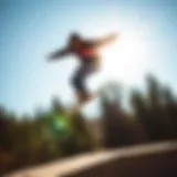 Athlete in Action Dynamic athlete performing a trick in a black zippy hoodie